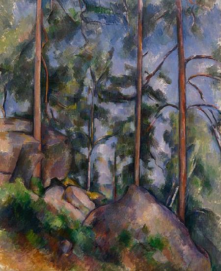 Paul Cezanne Pines and Rocks Spain oil painting art